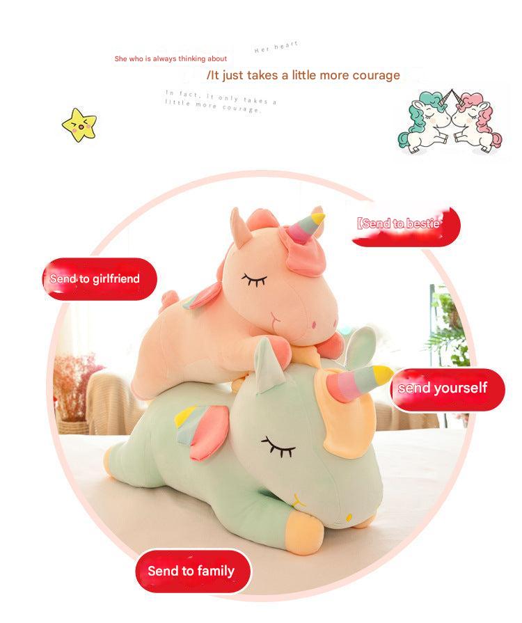 Angel Unicorn Plush Toy against a pastel background