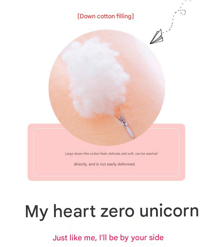 Angel Unicorn Plush Toy on a children's bed