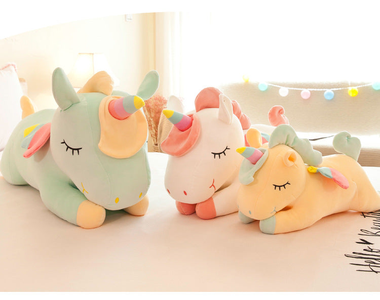 Different angles of Angel Unicorn Plush Toy