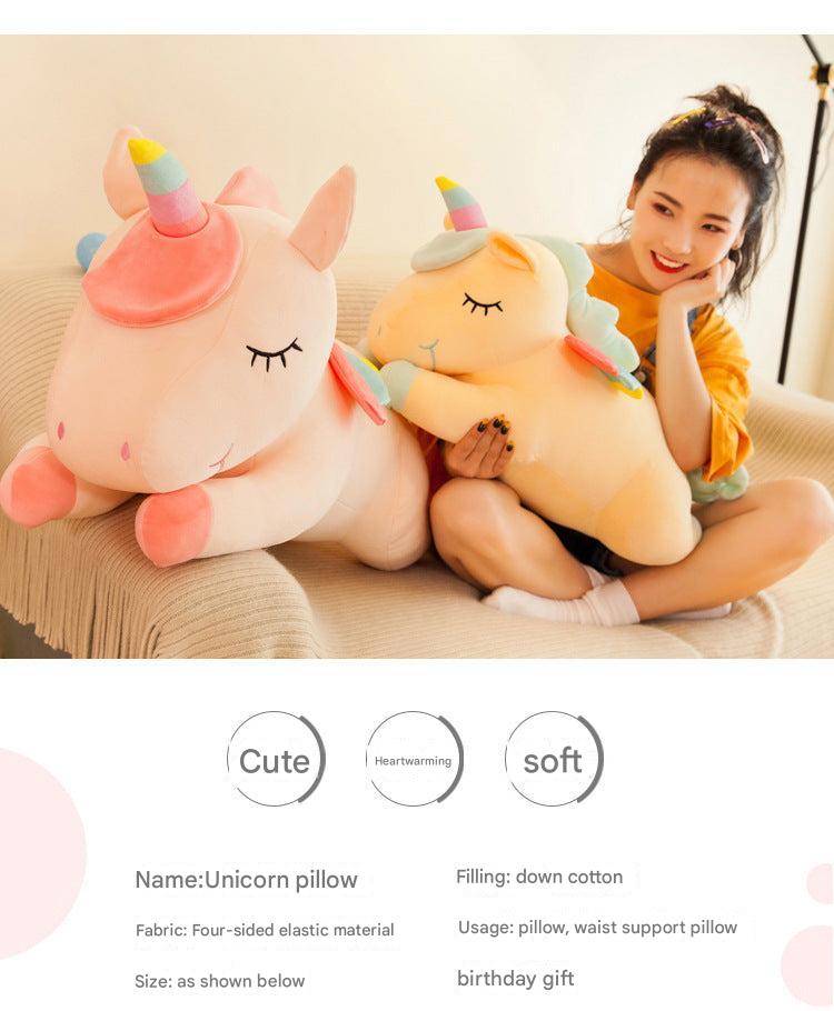 Angel Unicorn Plush Toy displaying its soft fabric