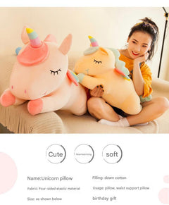 Angel Unicorn Plush Toy displaying its soft fabric