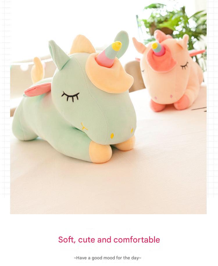 Angel Unicorn Plush Toy against a pastel background