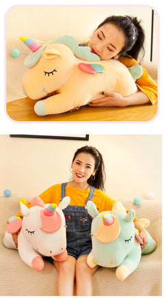 Angel Unicorn Plush Toy with kids playing around