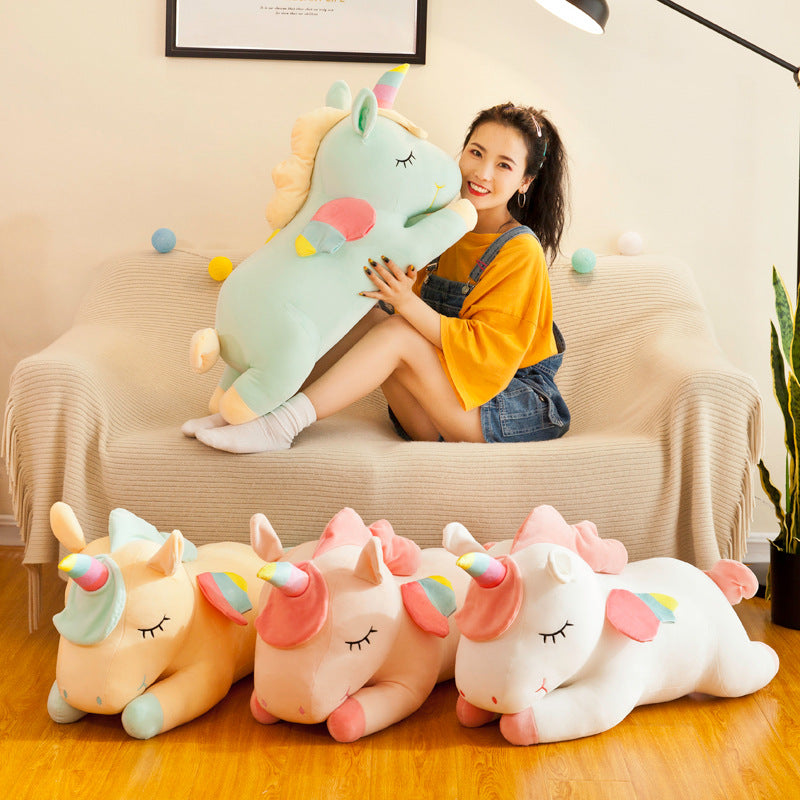 Angel Unicorn Plush Toy against a pastel background