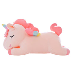 Angel Unicorn Plush Toy on a children's bed