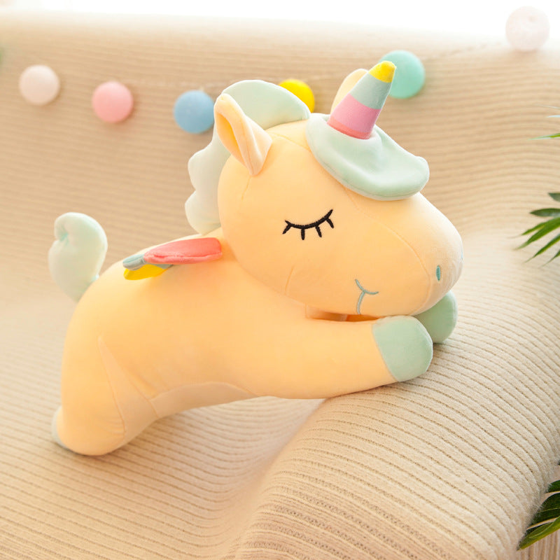 Angel Unicorn Plush Toy displaying its soft fabric