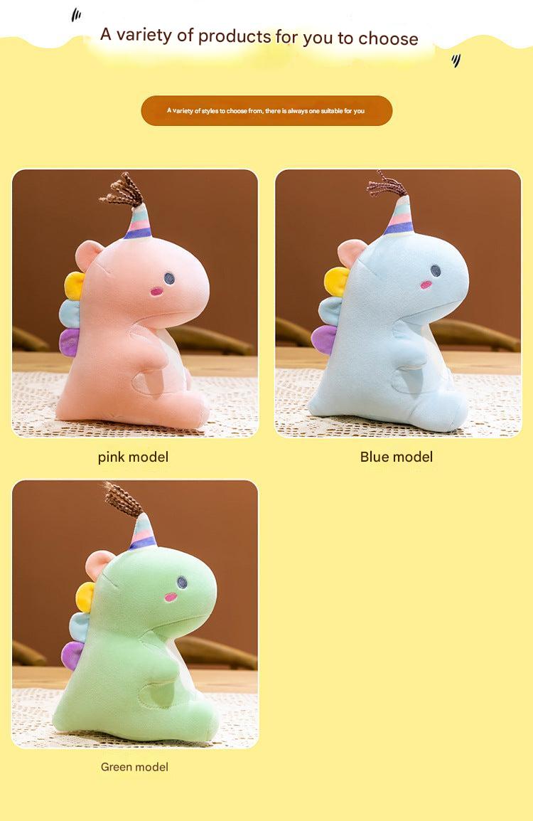 Cuddle companion dinosaur plush with friendly face