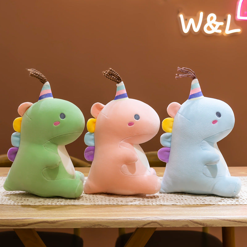 Cuddle companion dinosaur plush with friendly face