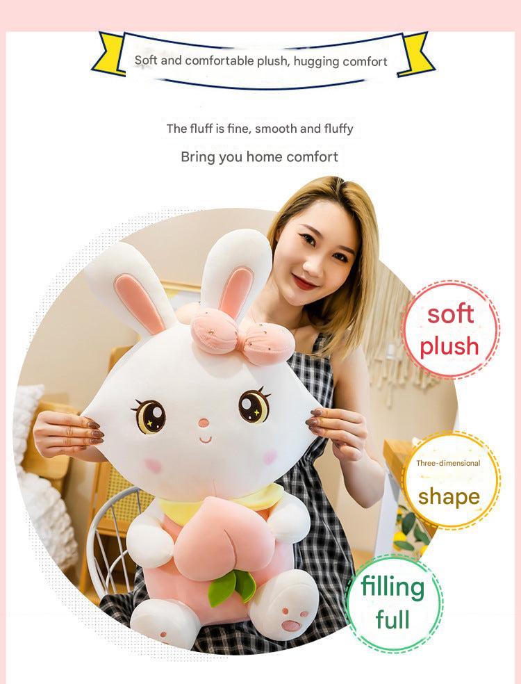 Peach Bunny Toy's features and close-up