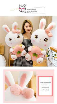 Soft Rabbit Plush Doll in playful pose
