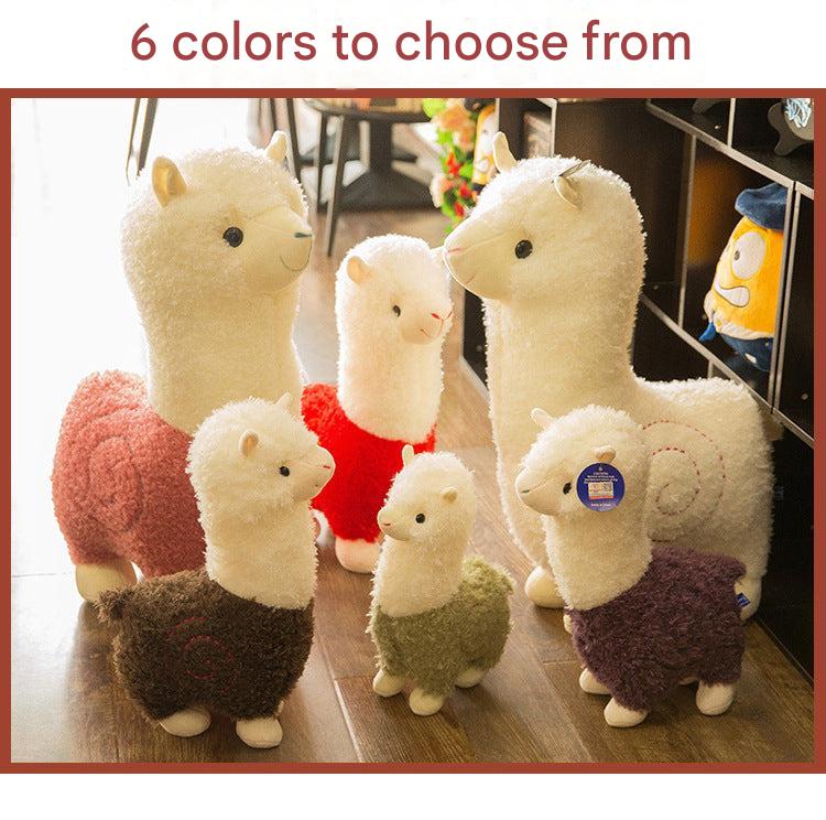 Machine washable plush llama doll