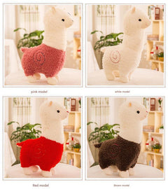Adorable alpaca decoration in a bedroom
