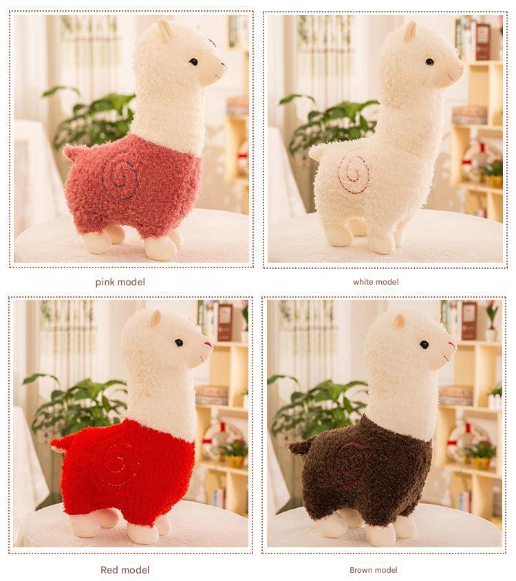 Adorable alpaca decoration in a bedroom