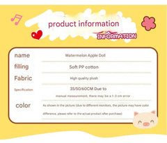 Soft Short Plush Cherry Watermelon Doll for kids