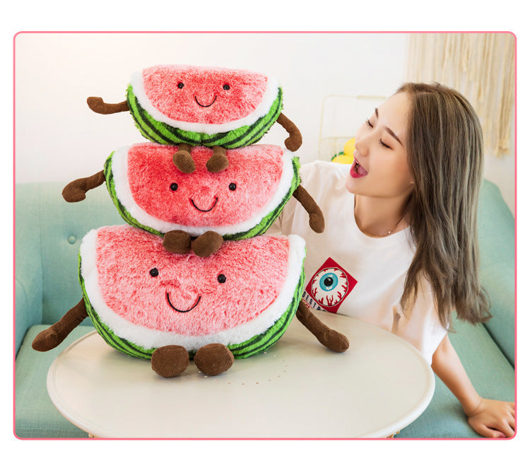 Cute Cherry Watermelon Plush Toy in vibrant colours