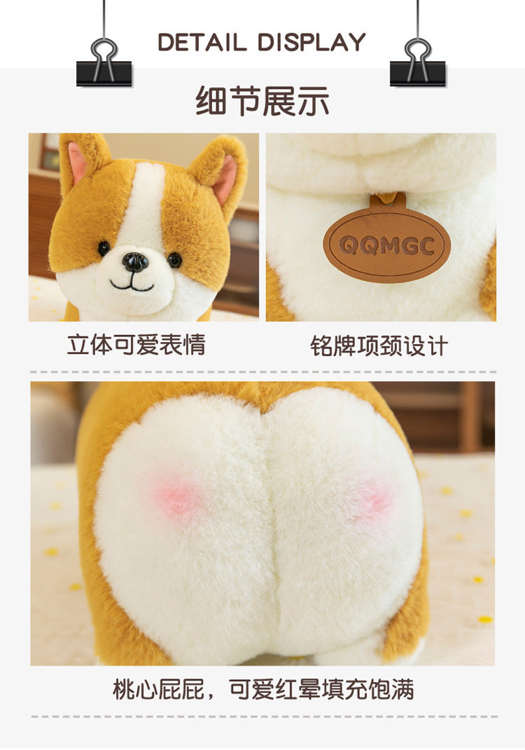Corgi stuffed animal as a cozy pillow