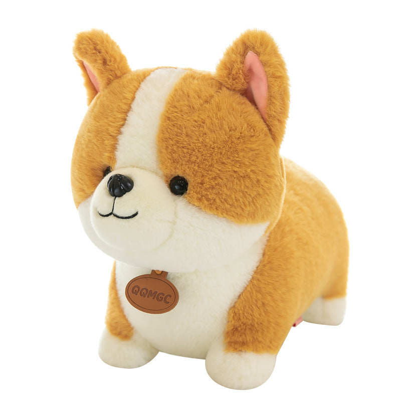 Corgi stuffed animal as a cozy pillow