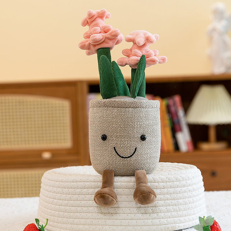 Cheerful mushroom plush enhancing home space