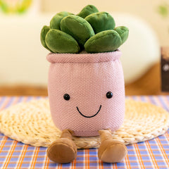 Cheerful mushroom plush enhancing home space