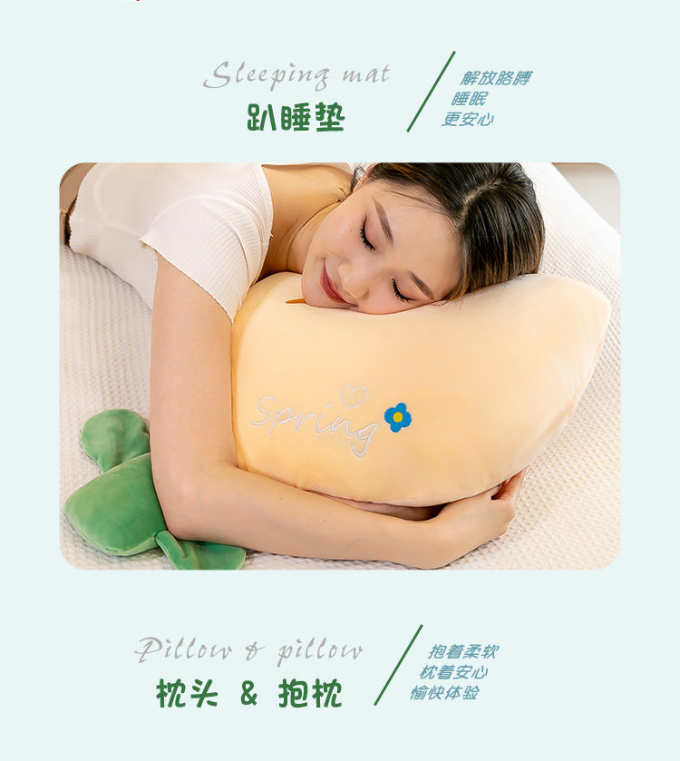 Cute Tulip Plush Pillow vibrant red colour