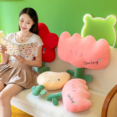 Cute Tulip Plush Pillow side view