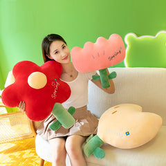 Cute Tulip Plush Pillow flower shape design