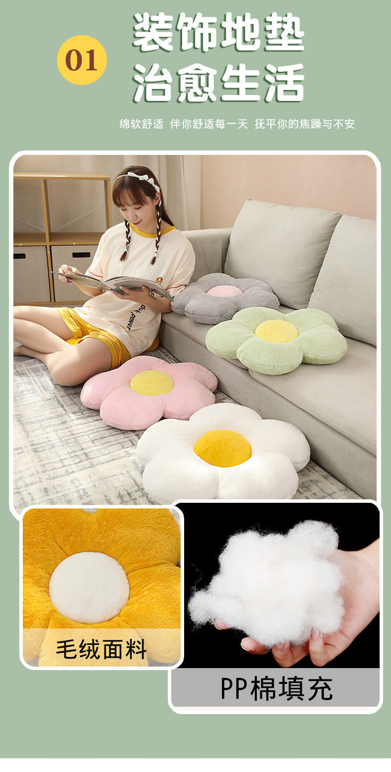 Sunflower cushion for indoor use