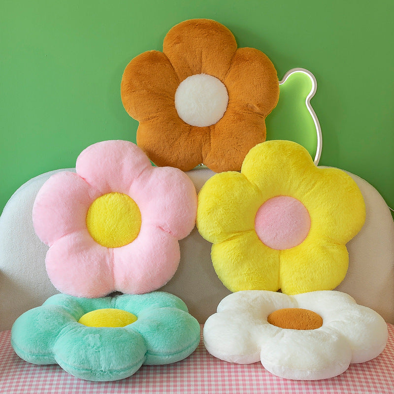 Cushion pillow with sunflower print design
