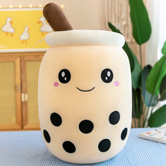 boba tea plush toy with birthday decorations