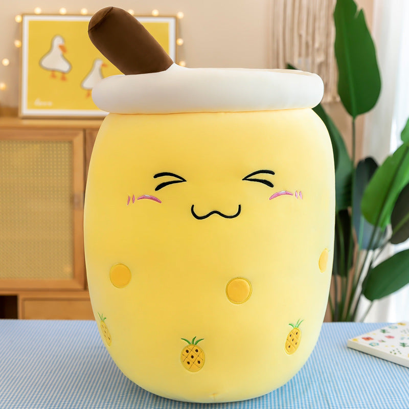 boba tea cup plush toy side view