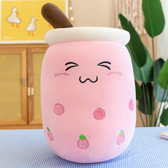 group of boba tea plush toys