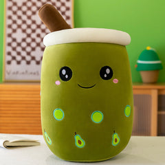 boba tea cup plush toy front view