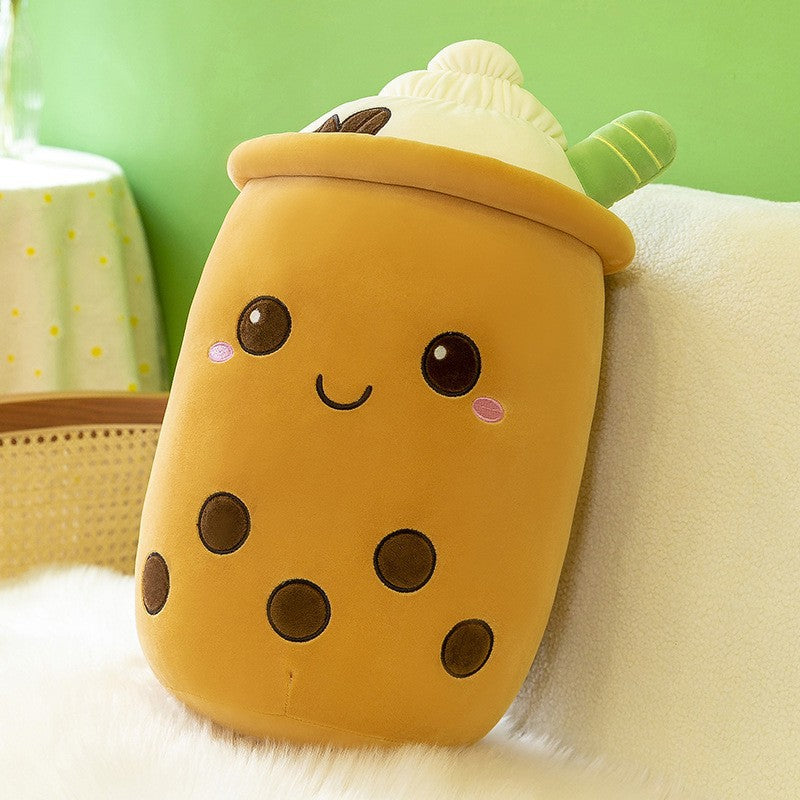 boba tea cup plush toy with kids