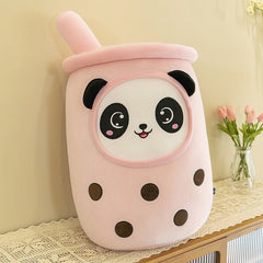 close-up of boba tea plush toy features
