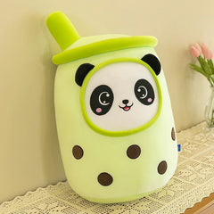group of boba tea plush toys