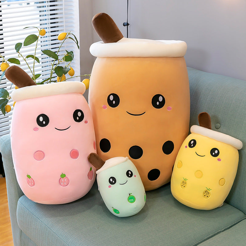 boba tea cup plush toy side view