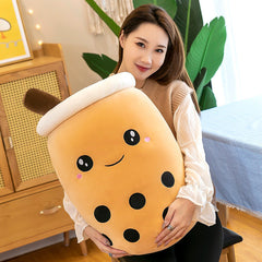 boba tea cup plush toy with kids