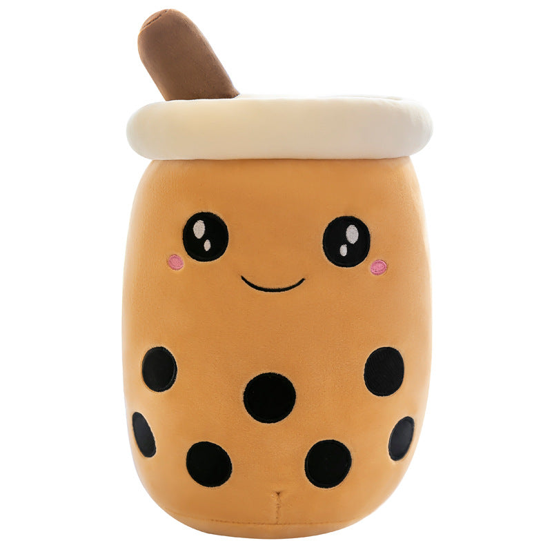 close-up of boba tea plush toy features
