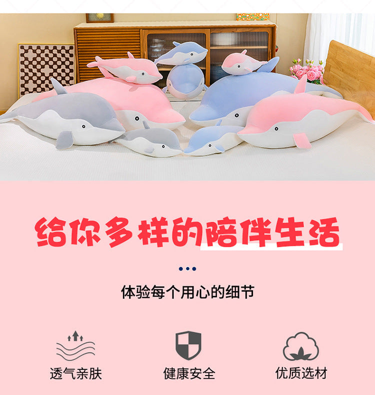 Dolphin-shaped pillow perfect for bedtime