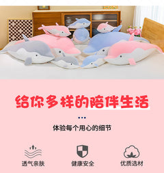 Dolphin-shaped pillow perfect for bedtime