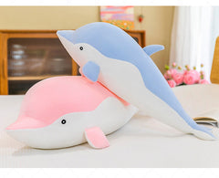 Large dolphin plush toy measuring 60cm