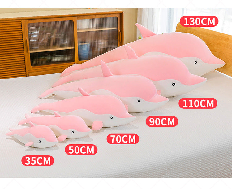 Soft dolphin stuffed animal pillow for children