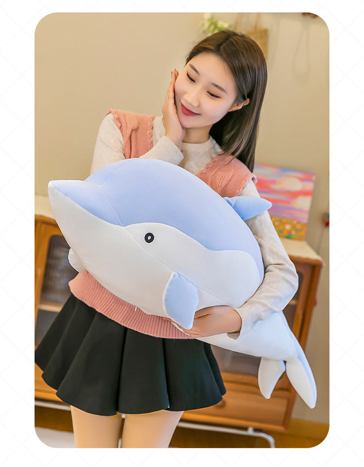 Cuddly dolphin plush toy suitable for kids