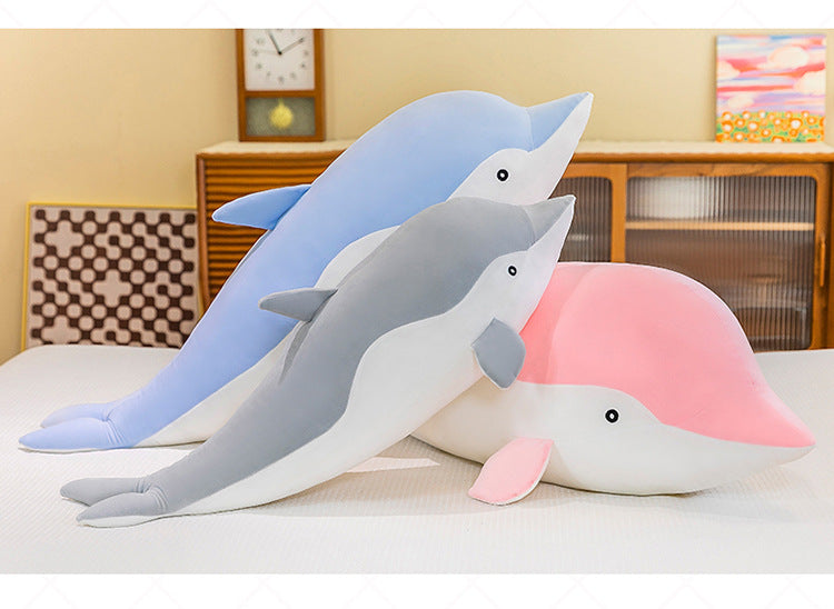Playful dolphin design plush pillow