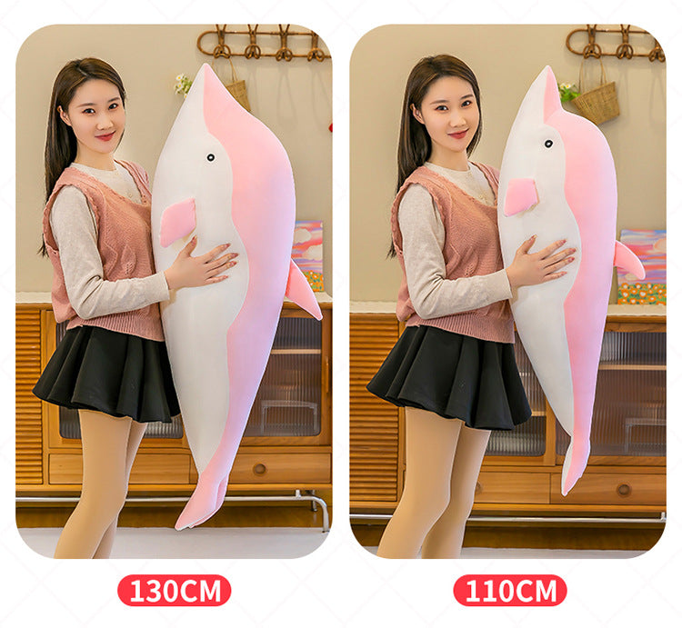 Large dolphin plush toy measuring 60cm