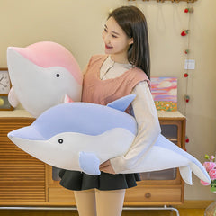 Playful dolphin design plush pillow