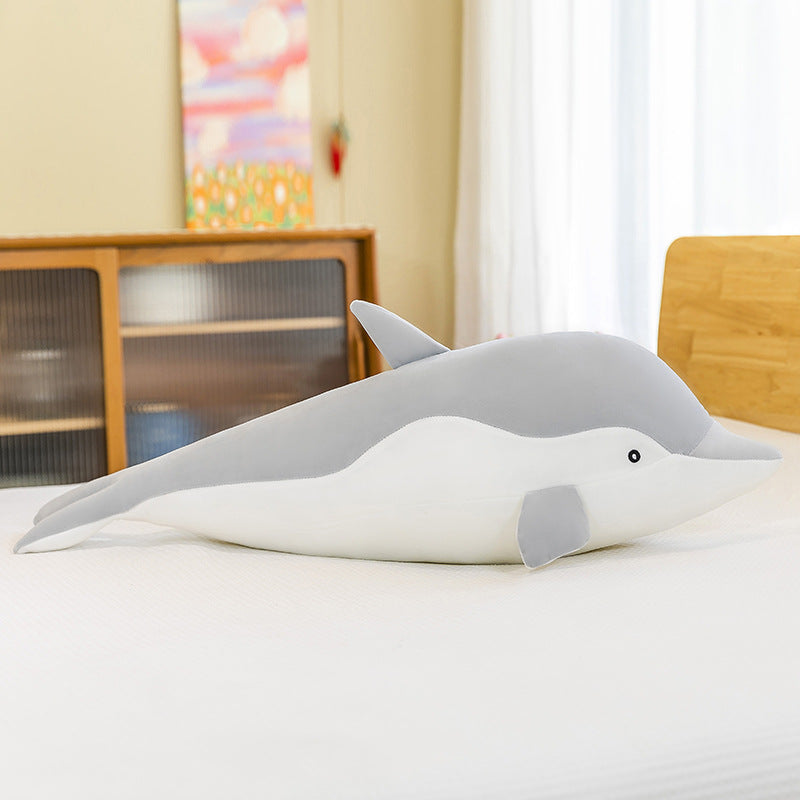 Cartoon dolphin plush toy for boys and girls