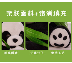 Soft plush panda toy side view