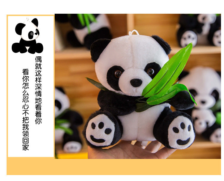 Cute panda toy at home