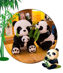 Plush panda toy front view